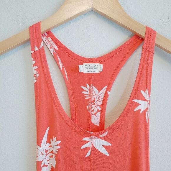 Volcom Pine For Me Summer Beachy Casual Mini  Tank Dress Sz 10 - Picture 4 of 12